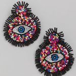 Eye Multi Color Statement Earrings Multiple Photo 0