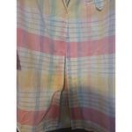 Honors Pastel Plaid Blouse, Women's Small Top, Long Sleeve Button Up, Vintage Pink Photo 5