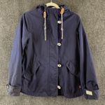 JOULES Women’s Hooded Jacket Coast Mid Length Waterproof Navy Blue Size U.S 6 Photo 1