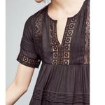 Maeve Anthropologie  Women's Black Lace Tiered Blouse Size S Photo 2