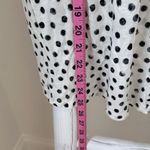 Who What Wear Cream and Black Polka Dot Linen Blend Short Sleeve Shirt Sz L Photo 8