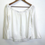 Cloth & Stone  Off The Shoulder‎ Raw Hem Blouse White M Photo 0