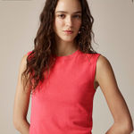 J.Crew  Featherweight cashmere-blend cropped sweater shell Garden Rose Photo 0