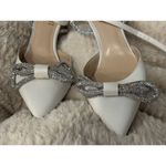 Loris Shoes JEWELED bridal SLINGBACK PUMP Size 38 White Photo 1