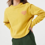 Outdoor Voices  Love Without OV Cropped Yellow Sweatshirt Photo 0