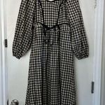 Listicle  Long Sleeve Gingham Sweetheart Midi Dress L NWOT Photo 2