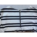 ZARA  Trafaluc Crop Top White Black Stripe Flared Sleeves L - EUC Photo 8