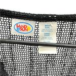 Sand N Sun Black Mesh Sequined Slit V Neck Beach Pullover Cover Up Womens Small Photo 8