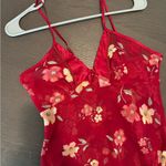 secret treasures  maroon sheer floral midi dress Photo 2