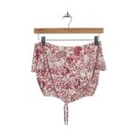 Lulus  Women’s Strapless Paisley Elastic Blouse in White/Pink Size S Photo 3