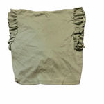 ZARA Light Green Ruched Crop Top Photo 1