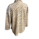 A' LA CARTE Print Suede Collar Shirt Jacket Size Large Crean Tan New With Tags Photo 2