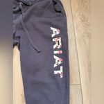 Ariat  Real Joggers sweatpants  xs heather gray floral letters Photo 3