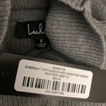 Lulus Sheerah Turtleneck Midi Sweater Dress Knit Long Sleeve Gray Size S Photo 4