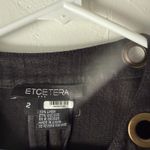 Etcetera  Women's Black Linen Blend Jacket Eyelet‎ Detail Size 2 Medium Lagen Photo 8
