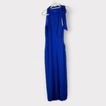 Badgley Mischka Mark & James By  Keyhole Side Tie Neck Jumpsuit Blue Sz 4 NWT Photo 2