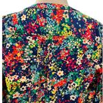 Talbots Popover Long Sleeve Floral Top Pin Tuck Collar Size Petite Medium Photo 5