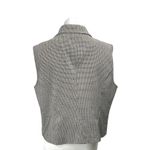 Vince Camuto Women's Black White Sleeveless Collared Zip Up Vest Jacket Size XL Photo 1