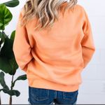 Bailey Rose Medium Embroidered “Malibu Athletics” Peach Crewneck Pullover NWOT Orange Photo 2