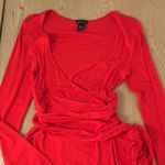 Victoria's Secret Bin 18 Victoria’s Secret Long Sleeve Dress Soft Very Stretch Red Size Small Photo 1
