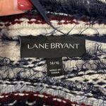 Lane Bryant Womens Plus Size 14/16 Cardigan Eyelash Sweater Fuzzy Striped Fairy Photo 4