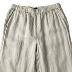 Quince NEW 100% European Linen Elastic Waist Wide Leg Pants Driftwood Size Large Photo 2