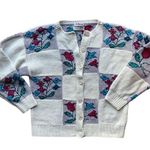  | Vintage ORVIS Patchwork Hand Knit Cardigan Photo 0