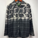 Women’s Stillwater Supply Co. Medium White, Black & Gray Ombré Snap Button Up Photo 0