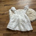 Lulus LULU’S Exceptionally Angelic White Floral Puff Sleeve Mini Dress Photo 6