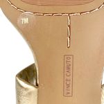 Vince Camuto Aslee Gold Metallic Two-Strap Square Toe Heeled 7 Dress Sandals Photo 7