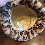 Aerie Leopard Bucket Hat Faux Fur Plush Soft One Size Photo 2