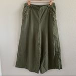 American Eagle Wide Leg Army Green Crop Pants Medium Photo 1