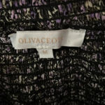 Olivaceous  Purple Floral‎ Print Tiered Ruffle Smocked Mini Dress Medium Photo 2