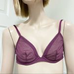 La Perla Miss Studio  Plum Lace Unlined Plunge Bra Photo 0