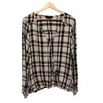 Sanctuary plaid long sleeve cross top Photo 2