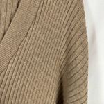 Sanctuary NWT Women’s Ribbed Cardigan Sweater Front Pockets Heather Truffle L Photo 6