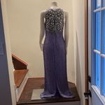 Scala  Lavender Beaded Gown SIZE M – Sleeveless High Neck Formal Evening Dress Photo 5