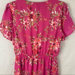 DR2 floral v-neckline layered sleeves elastic waist short dress Size Small Photo 5