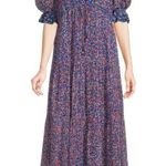 Saylor  lyna maxi floral dress size L blue red CL Photo 0