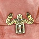 Vtg Leather Etienne Aigner shoulder bag with gold hardware, Red Photo 1