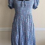 Aeropostale Floral Smocked Puff Sleeve Dress Medium Feminine Cottage Prairie Photo 0