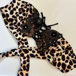 Beach Bunny  Born to be Wild Leopard Bandeau Bikini Top Photo 5