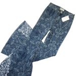 Free People NWT Float on Dot Print Embroidered Embellished Super Flare Jeans 26 Photo 1