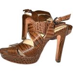 Alexandre Birman  Brown Reptile Print Heels 37 Photo 1