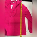 Loft NWT Faux Sherpa Hoodie Sweater - Fuchsia Pink Size Small Soft Pull Over Photo 8