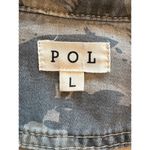 POL  Camo and Leopard Distressed Denim Jacket Size Large Photo 7