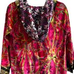 Custo Barcelona Vintage Y2K  Velvet Burnout Top Anime Psychedelic Size 2 Photo 10