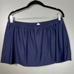 Costa Del Sol Navy Blue Solid Skirted Bikini Bottom Photo 5