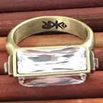Silpada  KR Collection Brass & Crystal Ring Size 7 Photo 0
