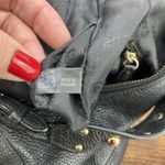 Michael Kors  Gold Studded Strap Black Pebbled Leather Handbag Y2K Photo 10